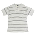 NAUTICA Mens White & Black Striped Short Sleeve Polo Shirt M Cotton Casual
