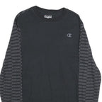 CHAMPION Mens Black Graphic Long Sleeve Crew Neck T-Shirt M