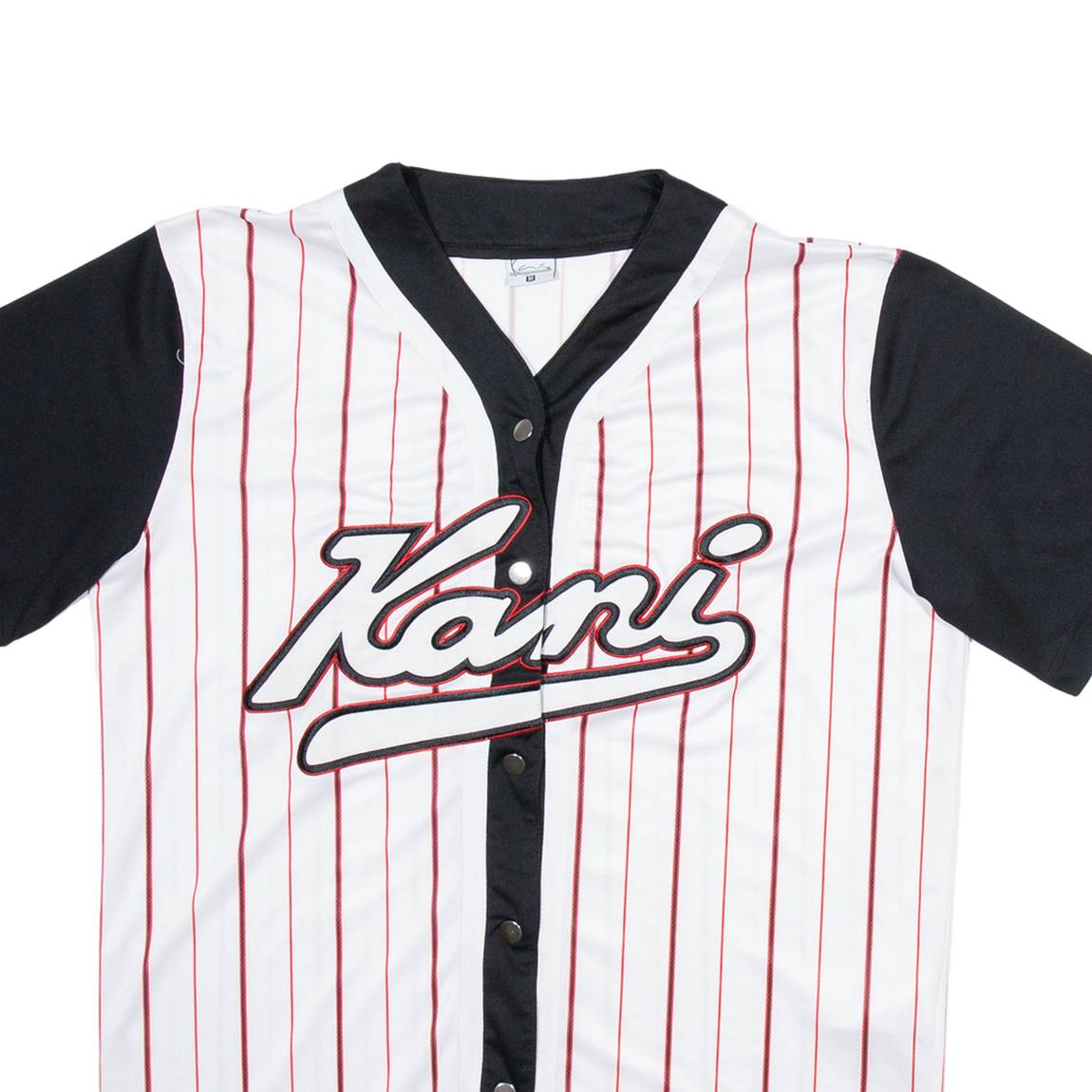 KARL KANI Mens Jersey White Button Neck M