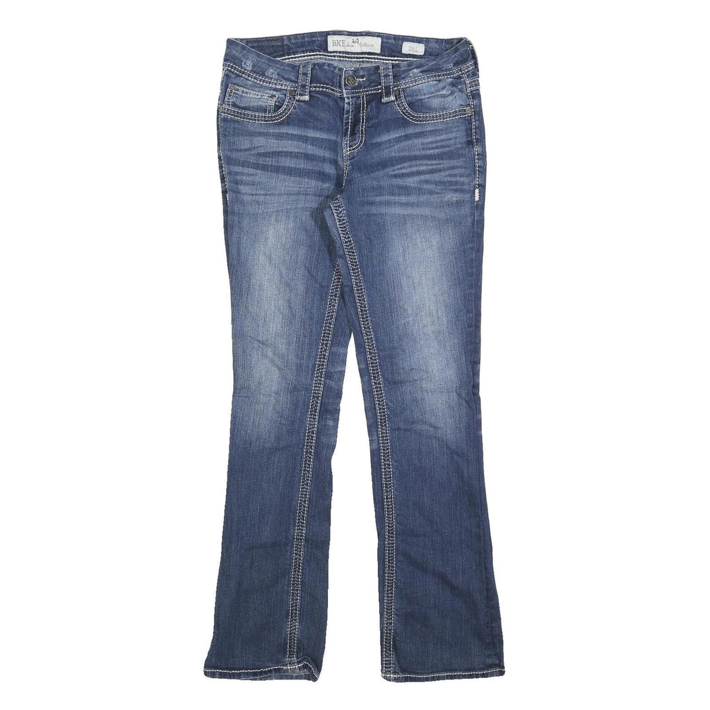 BKE Womens Blue Regular Fit Bootcut Denim Light Wash W32 L32 Stylish Casual