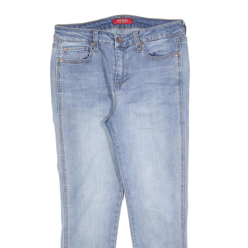 GUESS Womens Jeans Blue Slim Skinny Denim Light W29 L24 Fitted Stylish