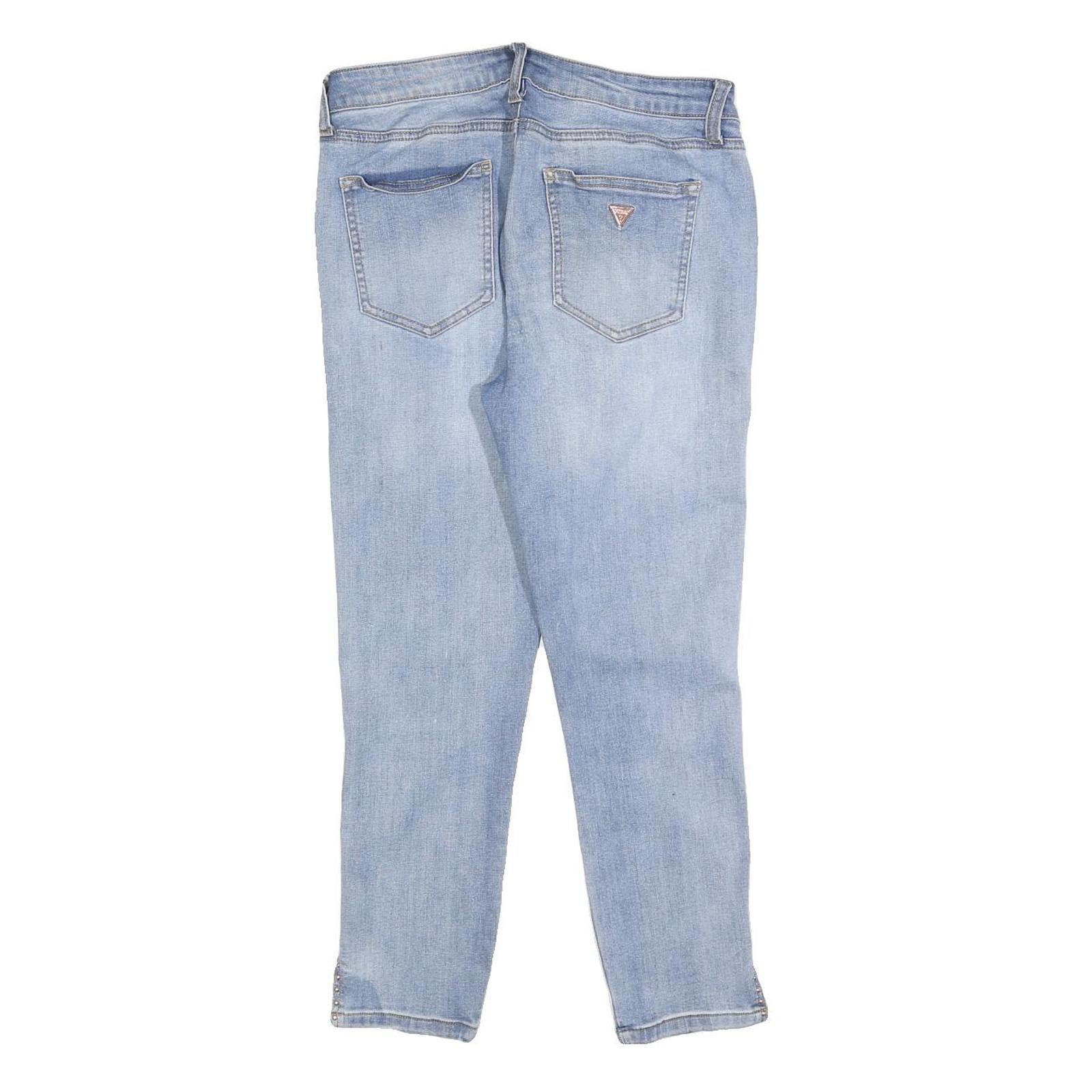 GUESS Womens Jeans Blue Slim Skinny Denim Light W29 L24 Fitted Stylish