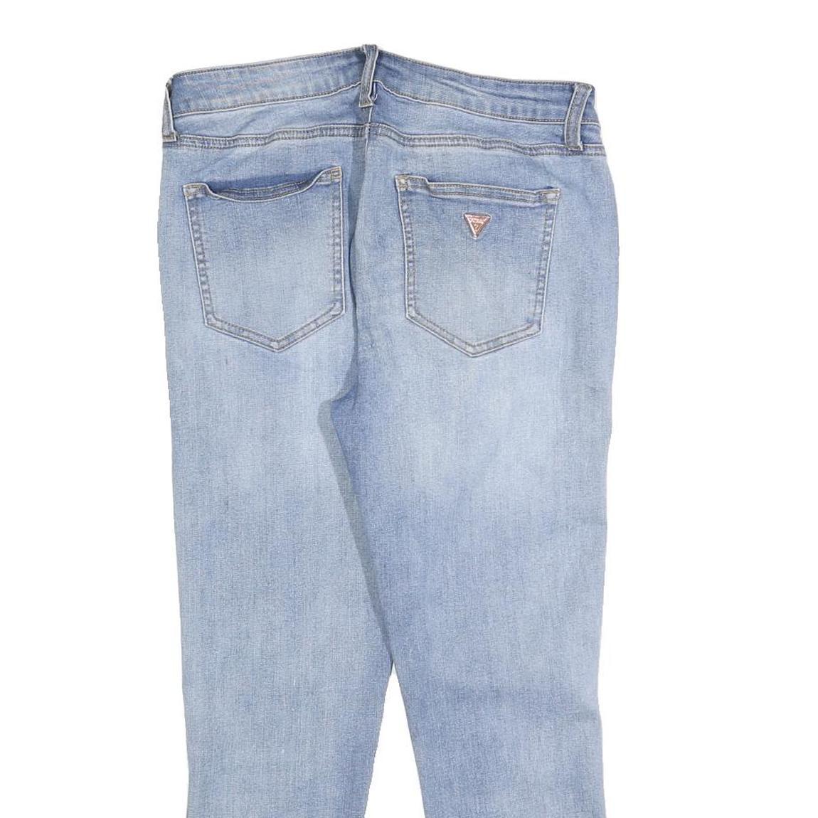 GUESS Womens Jeans Blue Slim Skinny Denim Light W29 L24 Fitted Stylish
