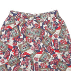 PENDLETON Womens Shorts White Navy & Red Golf Print S W27 Casual Cotton