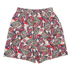 PENDLETON Womens Shorts White Navy & Red Golf Print S W27 Casual Cotton
