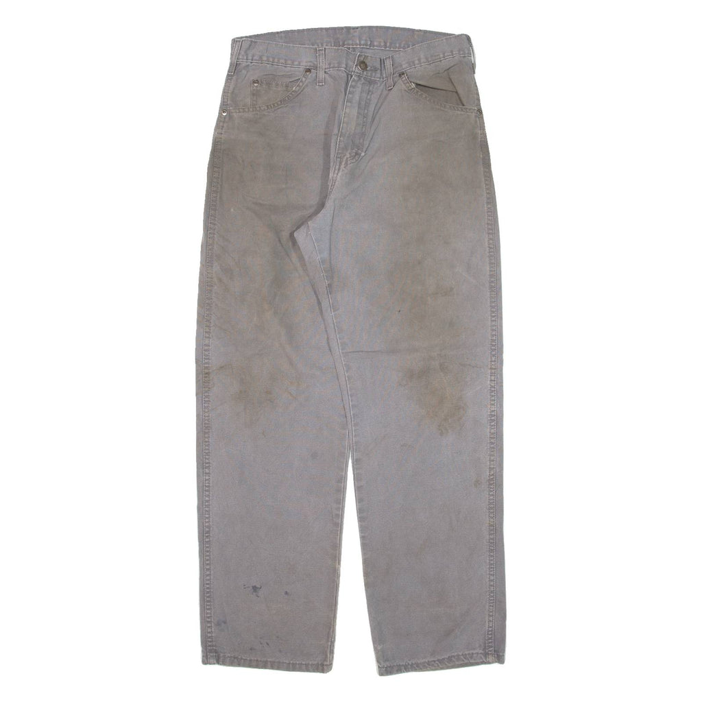 DICKIES Carpenter Workwear Mens Trousers Grey Relaxed Straight W32 L30