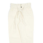 WHO WHAT WEAR Womens Cotton Blend White Regular Fit Straight Leg Trousers W28