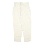 WHO WHAT WEAR Womens Cotton Blend White Regular Fit Straight Leg Trousers W28