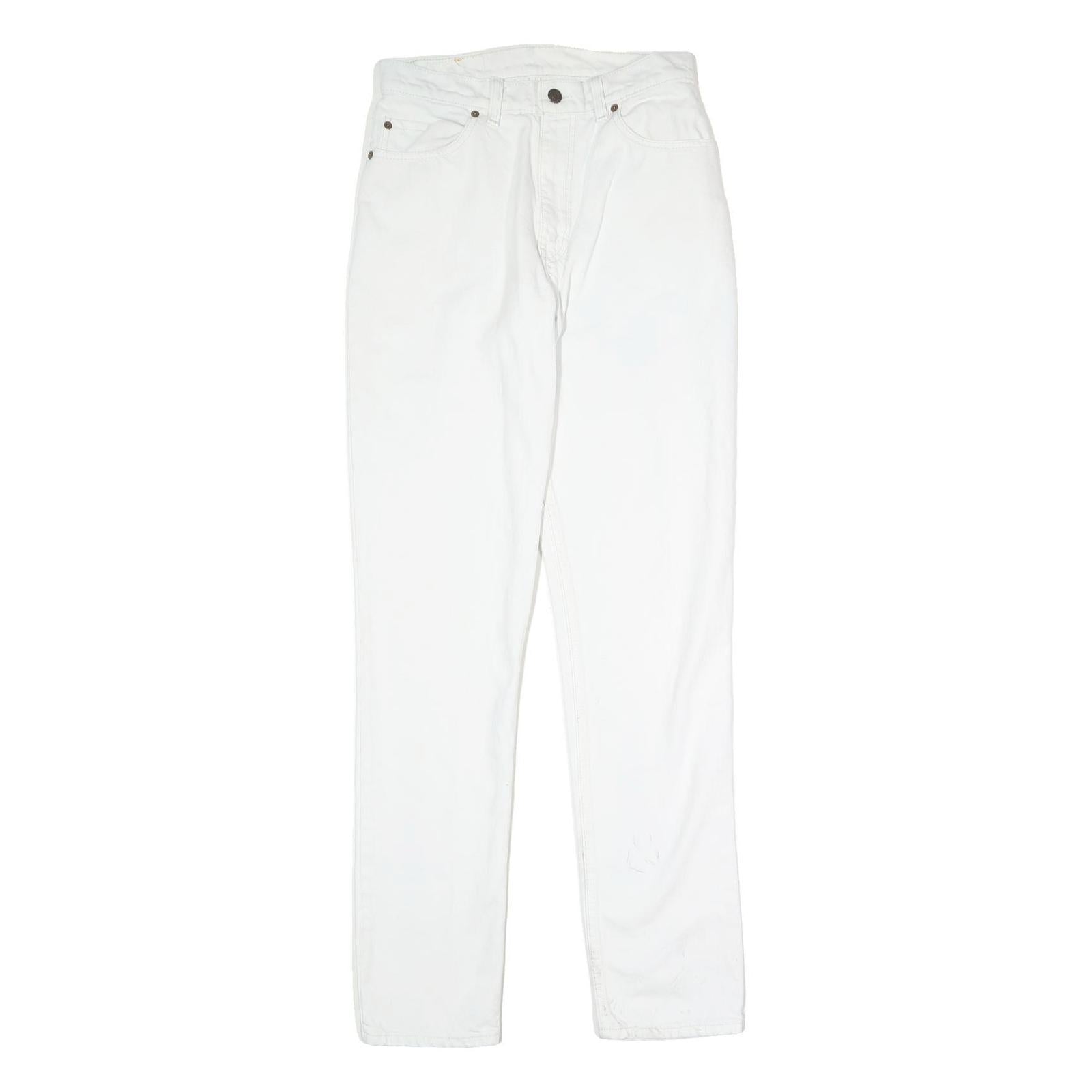 LEVI'S Mens Slim White Jeans Cotton Zip W28 L31 Classic Comfort Everyday