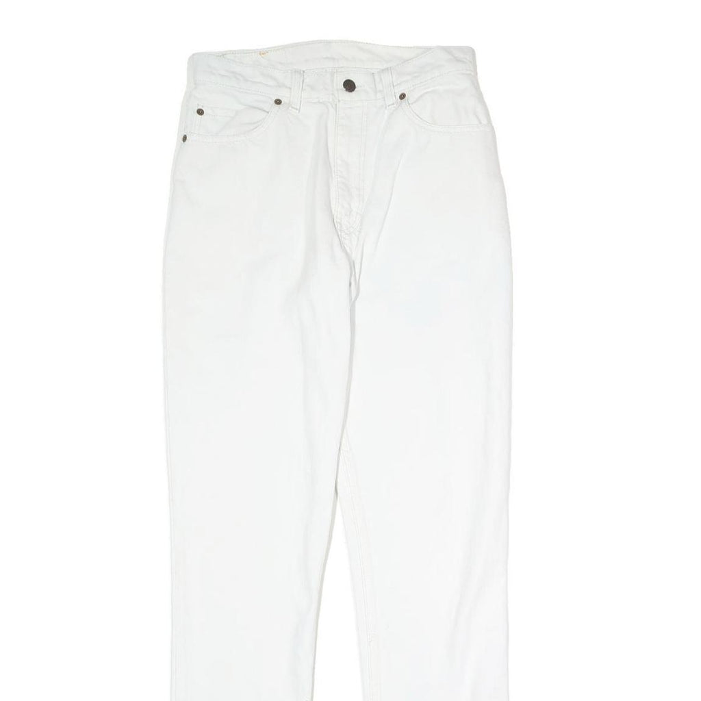 LEVI'S Mens Slim White Jeans Cotton Zip W28 L31 Classic Comfort Everyday