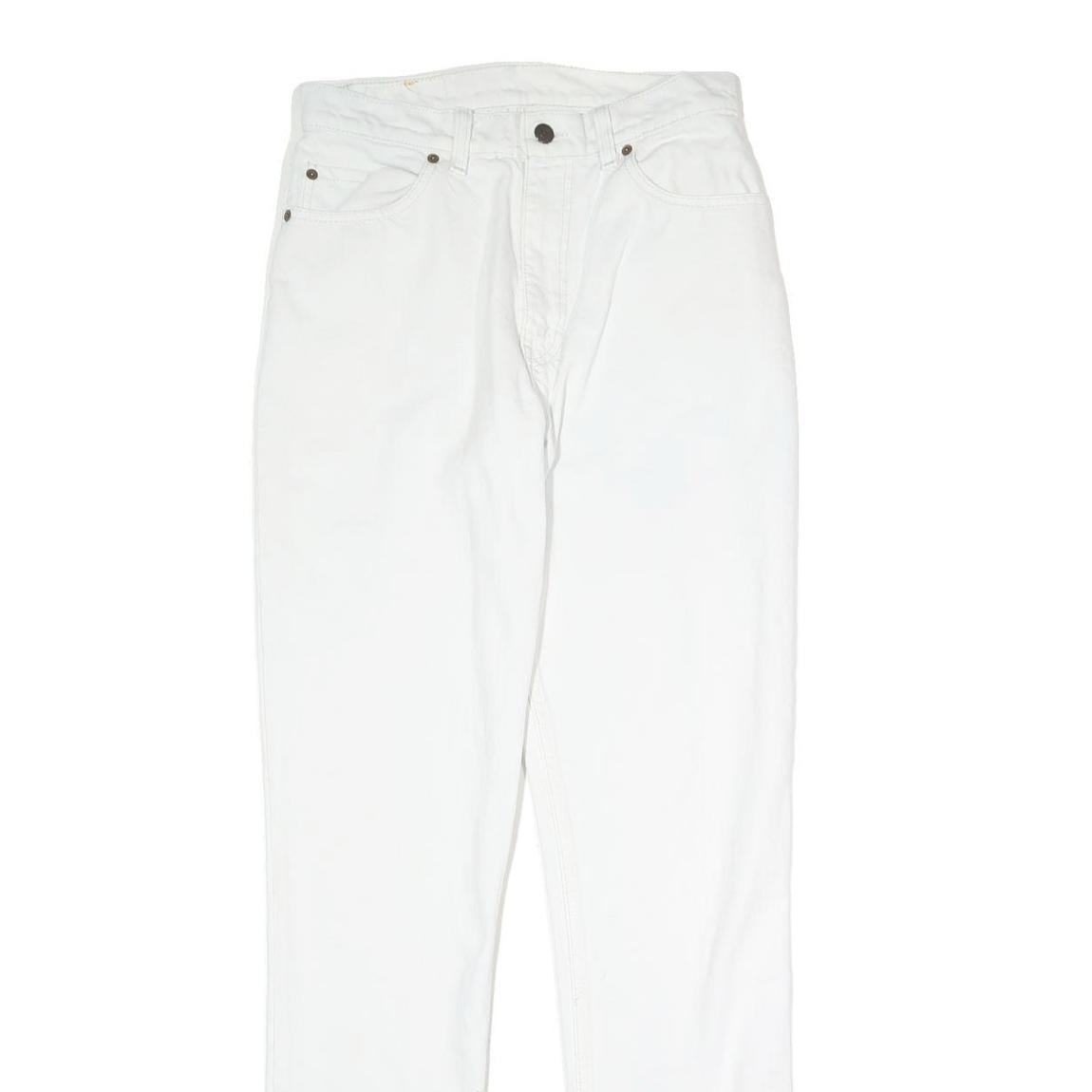 LEVI'S Mens Slim White Jeans Cotton Zip W28 L31 Classic Comfort Everyday