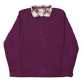 ORVIS Womens Purple & Cream Patterned Cotton Blend Plain Pullover Crew Neck