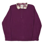 ORVIS Womens Purple & Cream Patterned Cotton Blend Plain Pullover Crew Neck