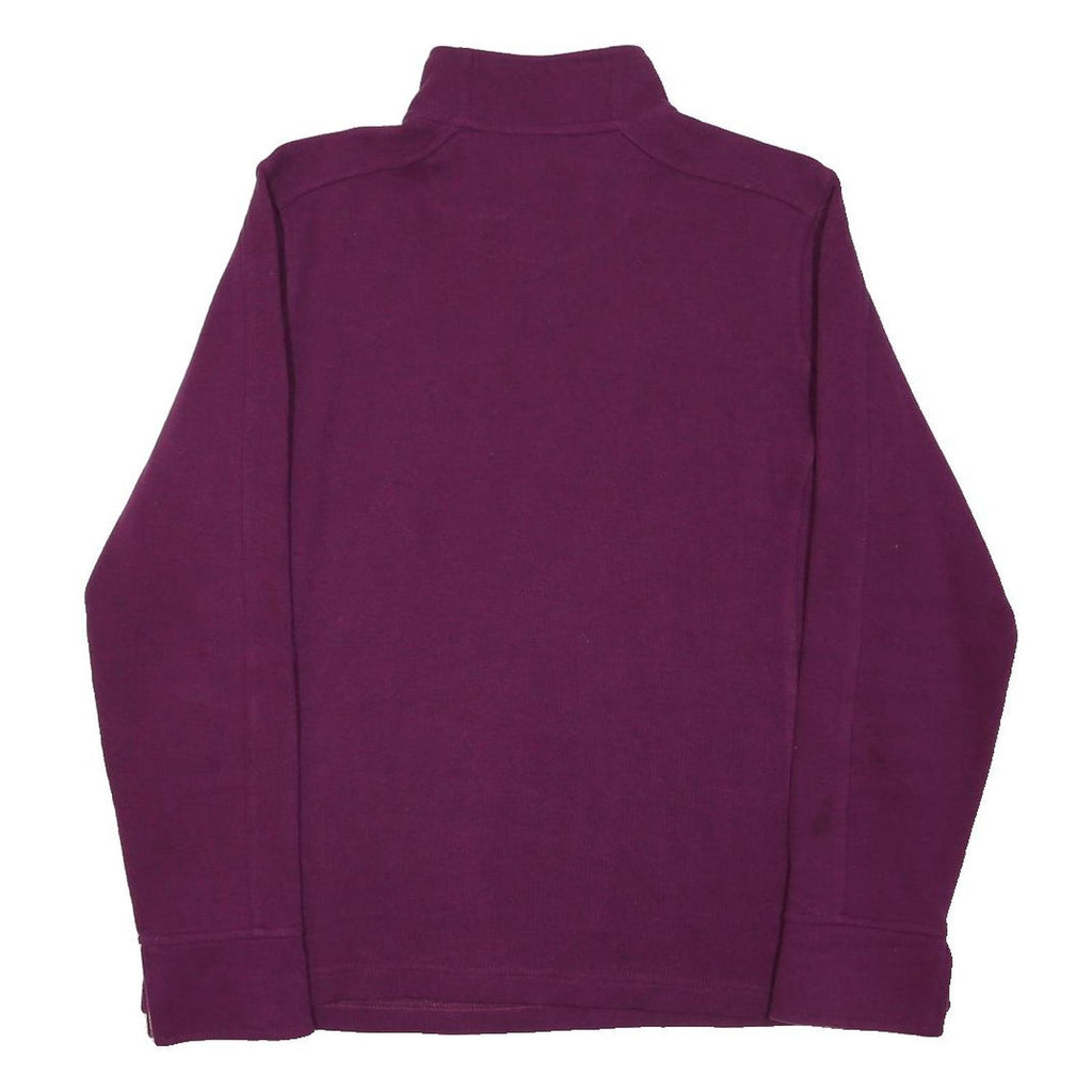 ORVIS Womens Purple & Cream Patterned Cotton Blend Plain Pullover Crew Neck