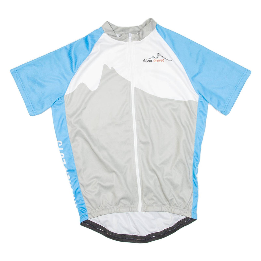 Cycling Mens Jersey Blue Full Zip L