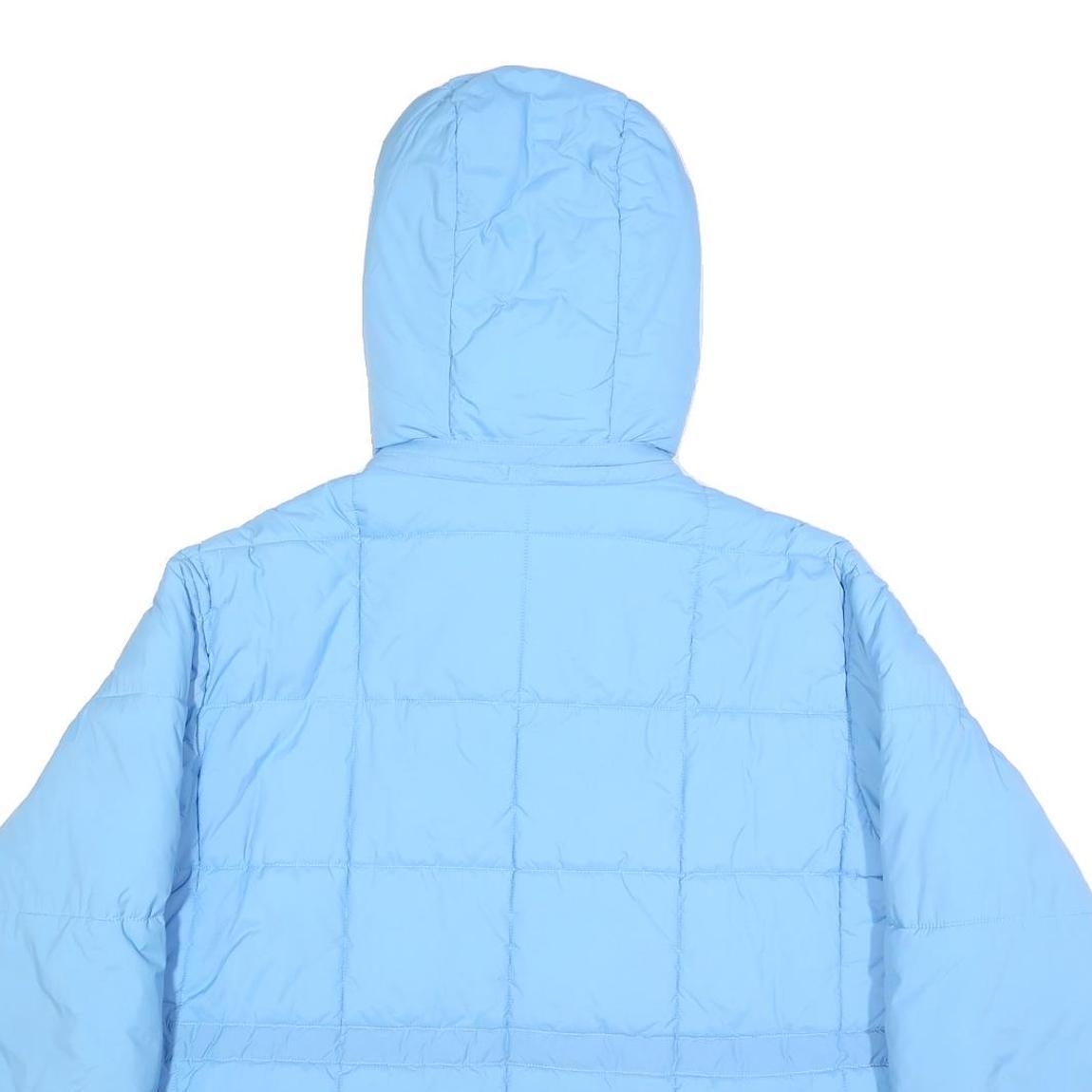 LEVI'S Mens Blue Hooded Quilted Jacket XS Polyamide Zip Lightweight Warm