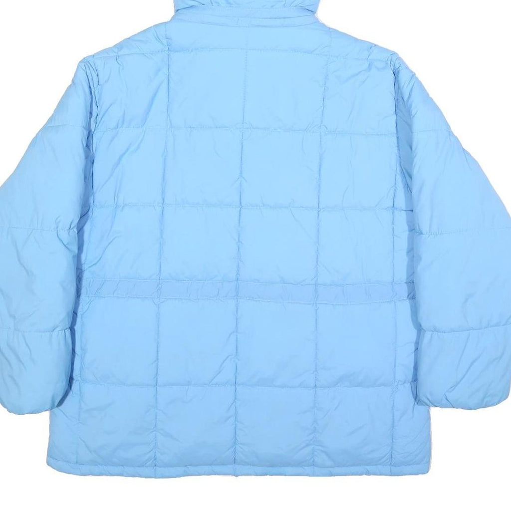 LEVI'S Mens Blue Hooded Quilted Jacket XS Polyamide Zip Lightweight Warm