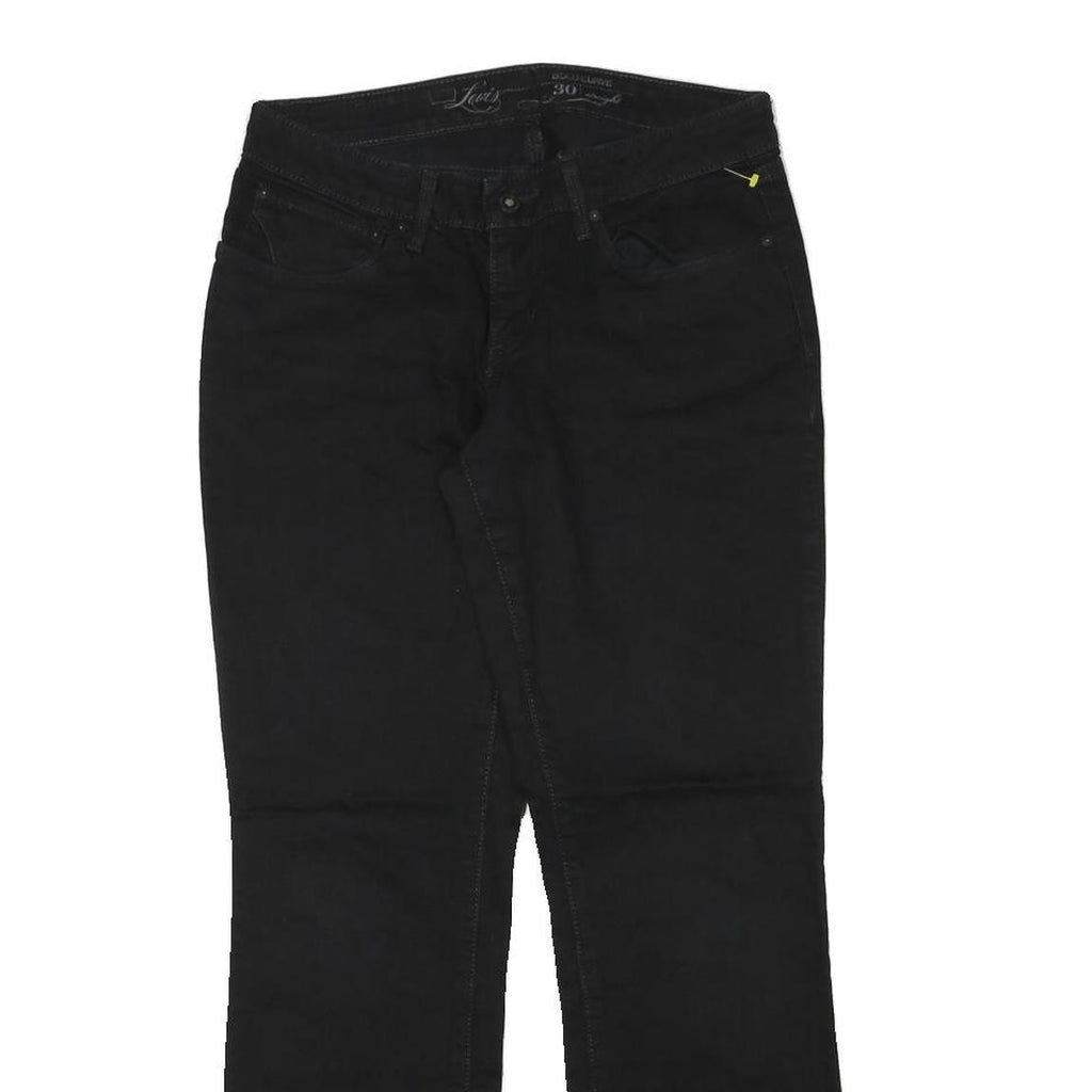 LEVI'S Womens Black Regular Straight Denim Jeans W28 L29 Classic Cotton Blend