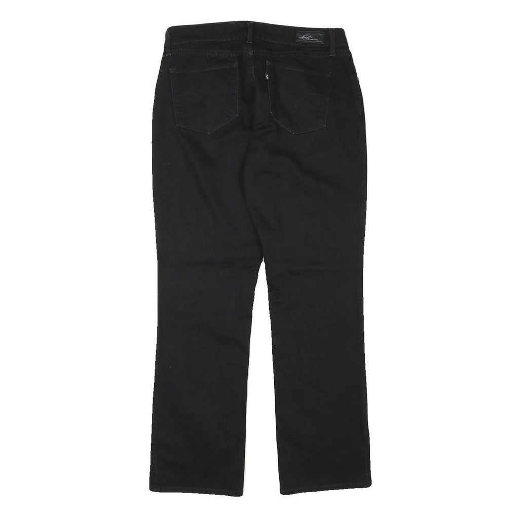 LEVI'S Womens Black Regular Straight Denim Jeans W28 L29 Classic Cotton Blend