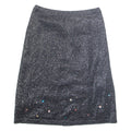Womens Straight Skirt Silver Midi Floral M