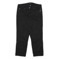 CALVIN KLEIN Womens Cotton Blend Black Slim Straight Trousers W32 L26 Stylish