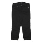 CALVIN KLEIN Womens Cotton Blend Black Slim Straight Trousers W32 L26 Stylish
