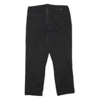 CALVIN KLEIN Womens Cotton Blend Black Slim Straight Trousers W32 L26 Stylish