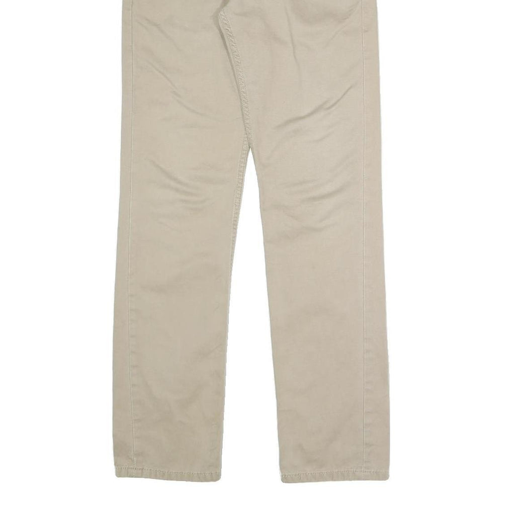 LEVI'S Mens Slim Beige Cotton Blend Trousers W29 L32 Casual Zip Closure