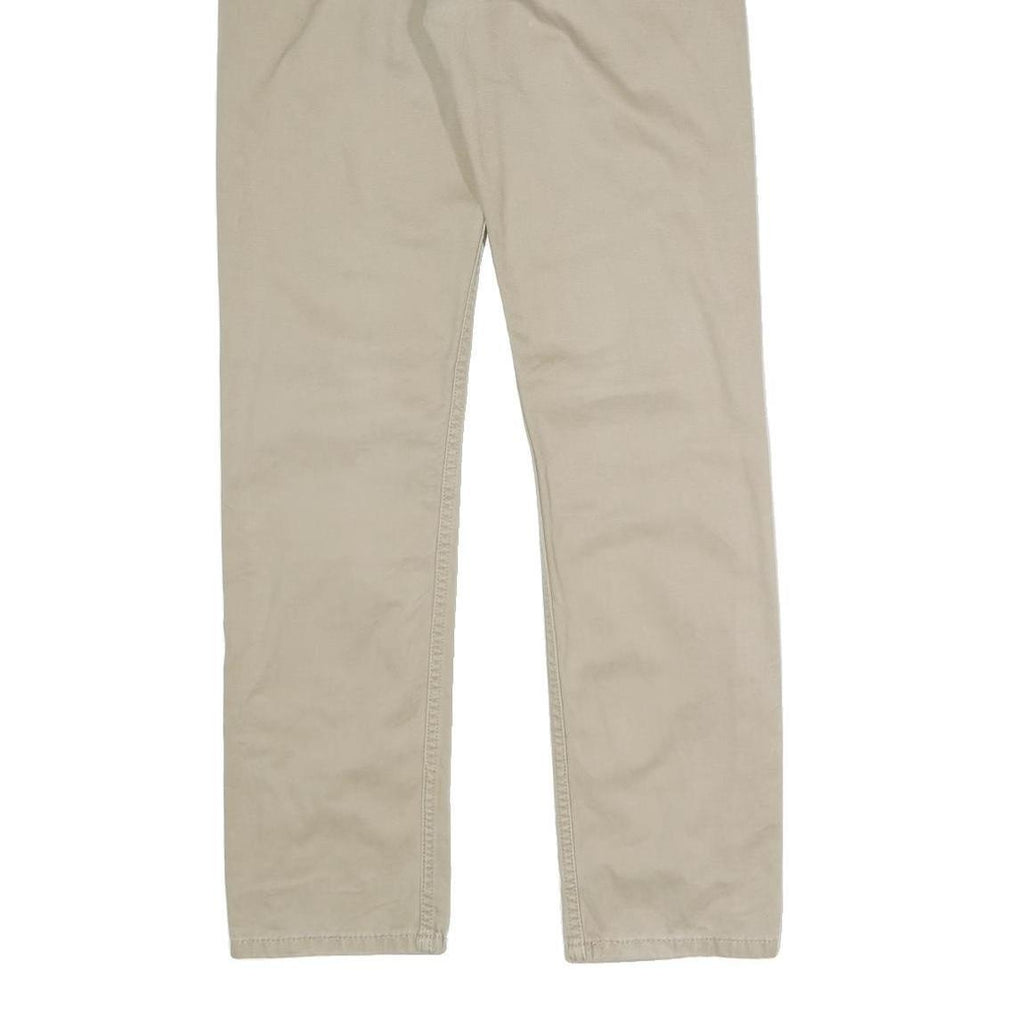 LEVI'S Mens Slim Beige Cotton Blend Trousers W29 L32 Casual Zip Closure