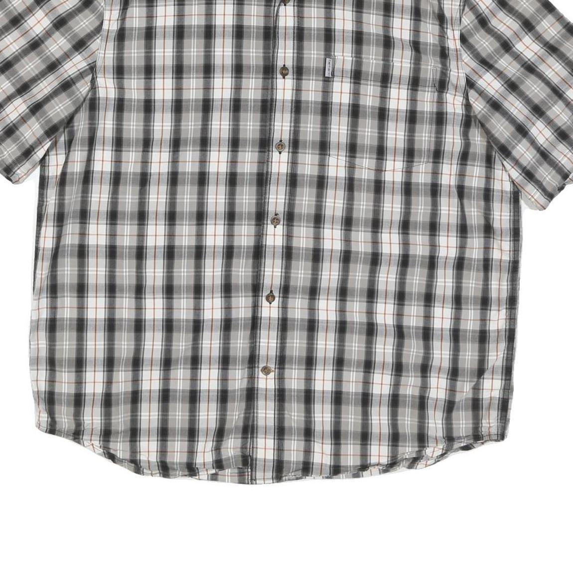 CARHARTT Mens Grey & White Checked Cotton Blend Shirt XL Casual Workwear