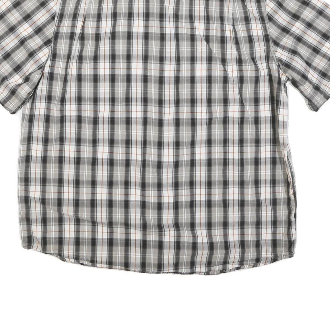 CARHARTT Mens Grey & White Checked Cotton Blend Shirt XL Casual Workwear
