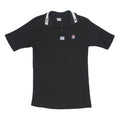 FILA Mens Black Cotton Logo Collar Short Sleeve Polo Shirt XS Classic Sport