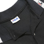 FILA Mens Black Cotton Logo Collar Short Sleeve Polo Shirt XS Classic Sport
