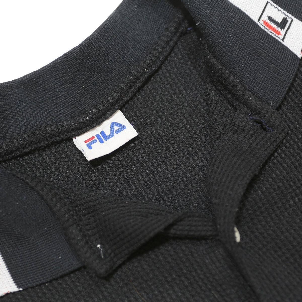 FILA Mens Black Cotton Logo Collar Short Sleeve Polo Shirt XS Classic Sport