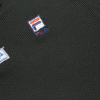 FILA Mens Black Cotton Logo Collar Short Sleeve Polo Shirt XS Classic Sport