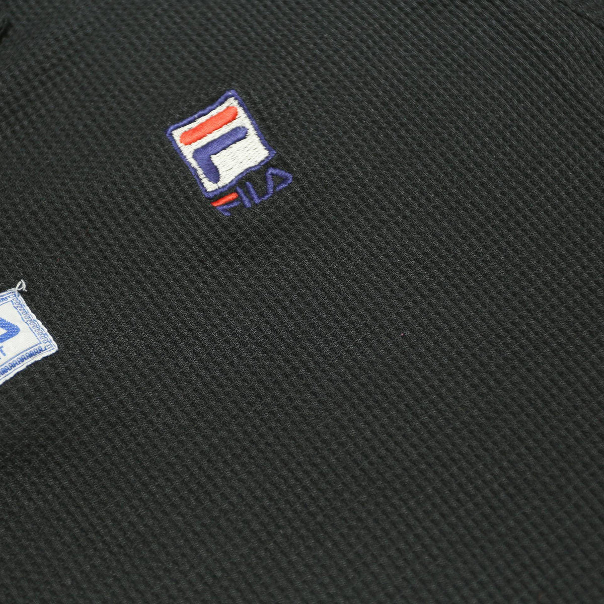 FILA Mens Black Cotton Logo Collar Short Sleeve Polo Shirt XS Classic Sport