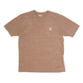 CARHARTT Mens Brown & White Cotton Blend Pocket T-Shirt L Short Sleeve Crew Neck