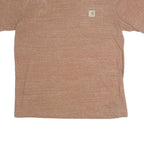 CARHARTT Mens Brown & White Cotton Blend Pocket T-Shirt L Short Sleeve Crew Neck