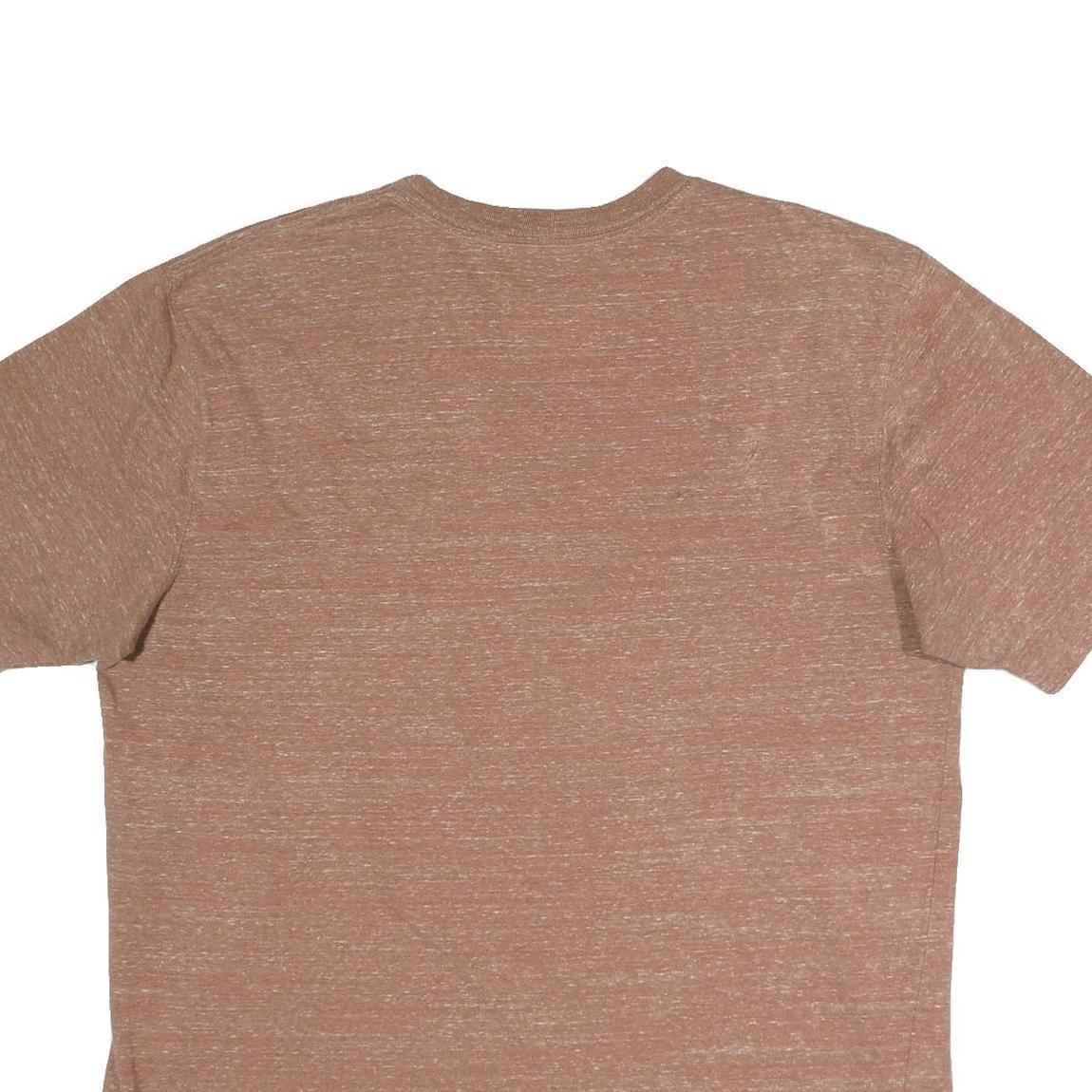 CARHARTT Mens Brown & White Cotton Blend Pocket T-Shirt L Short Sleeve Crew Neck