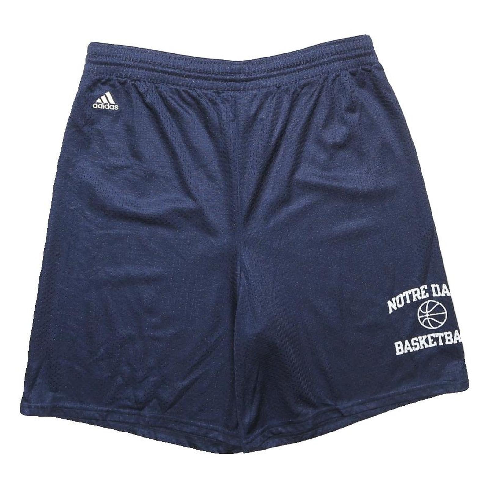 ADIDAS Mens Shorts Navy Blue Notre Dame Basketball M W32 Sports Mesh