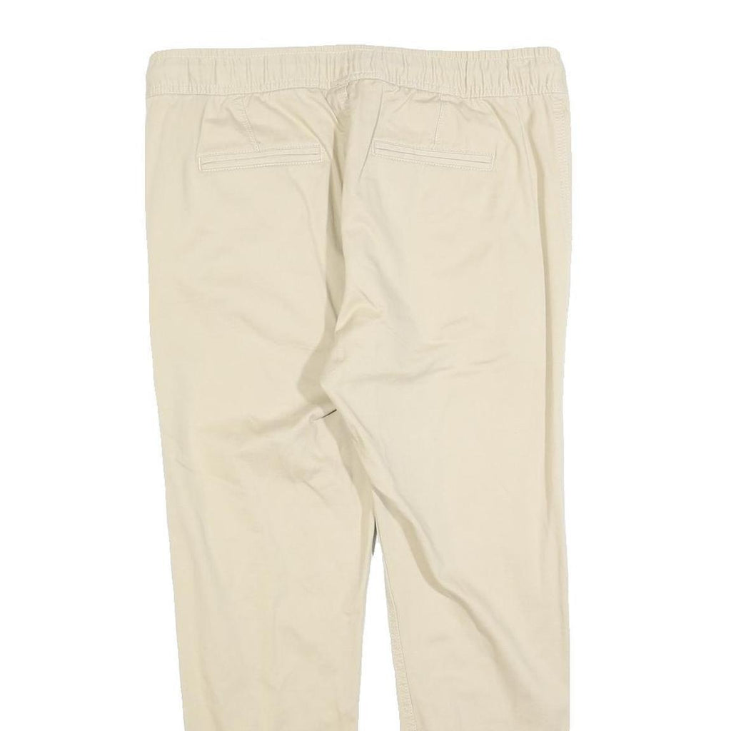 CLOCKHOUSE Mens Slim Beige Drawstring Trousers W34 L27 Casual Cotton Blend