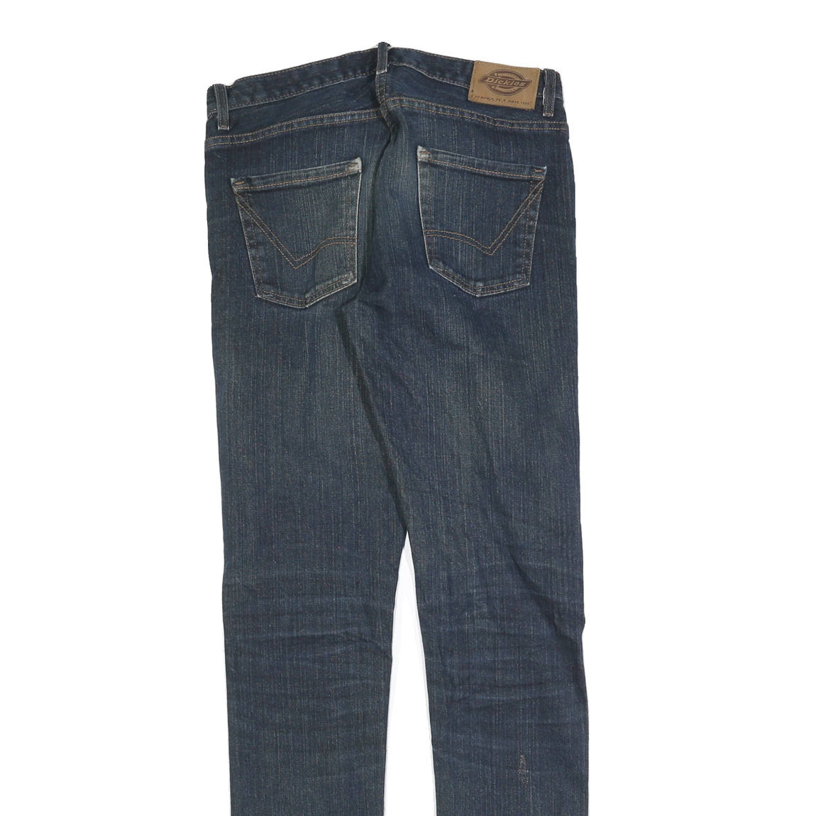 DICKIES Mens Slim Blue Denim Jeans W30 L34 Cotton Blend Zip Classic Skinny Plain