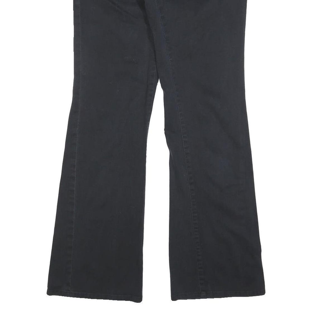 DICKIES Womens Cotton Blend Black Regular Fit Flared Trousers W30 L30