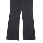 DICKIES Womens Cotton Blend Black Regular Fit Flared Trousers W30 L30