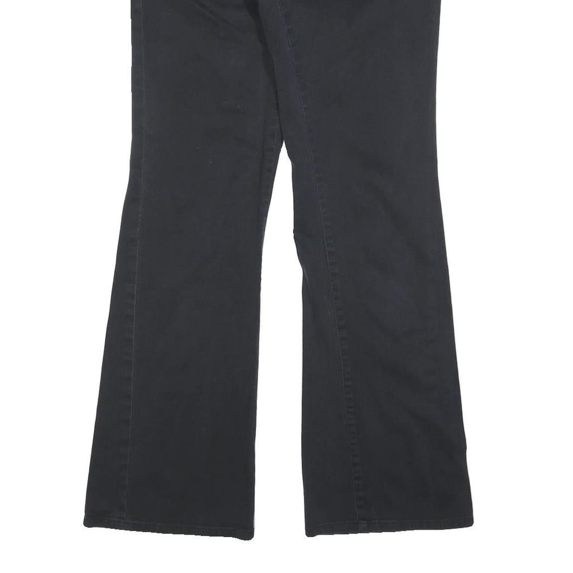 DICKIES Womens Cotton Blend Black Regular Fit Flared Trousers W30 L30