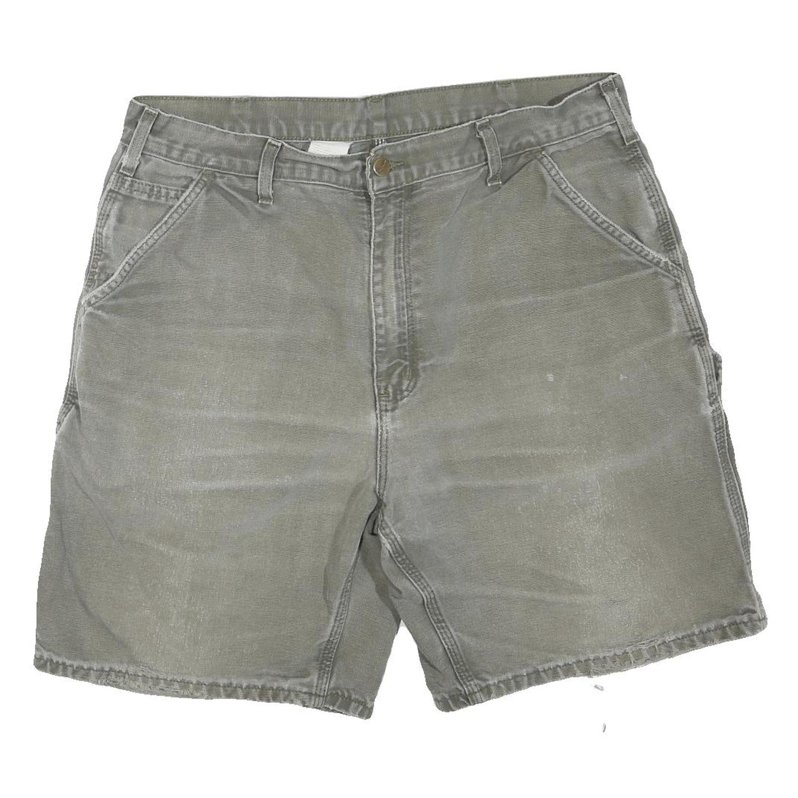 CARHARTT Mens Shorts Grey Casual Cotton Blend L W36 Utility Workwear