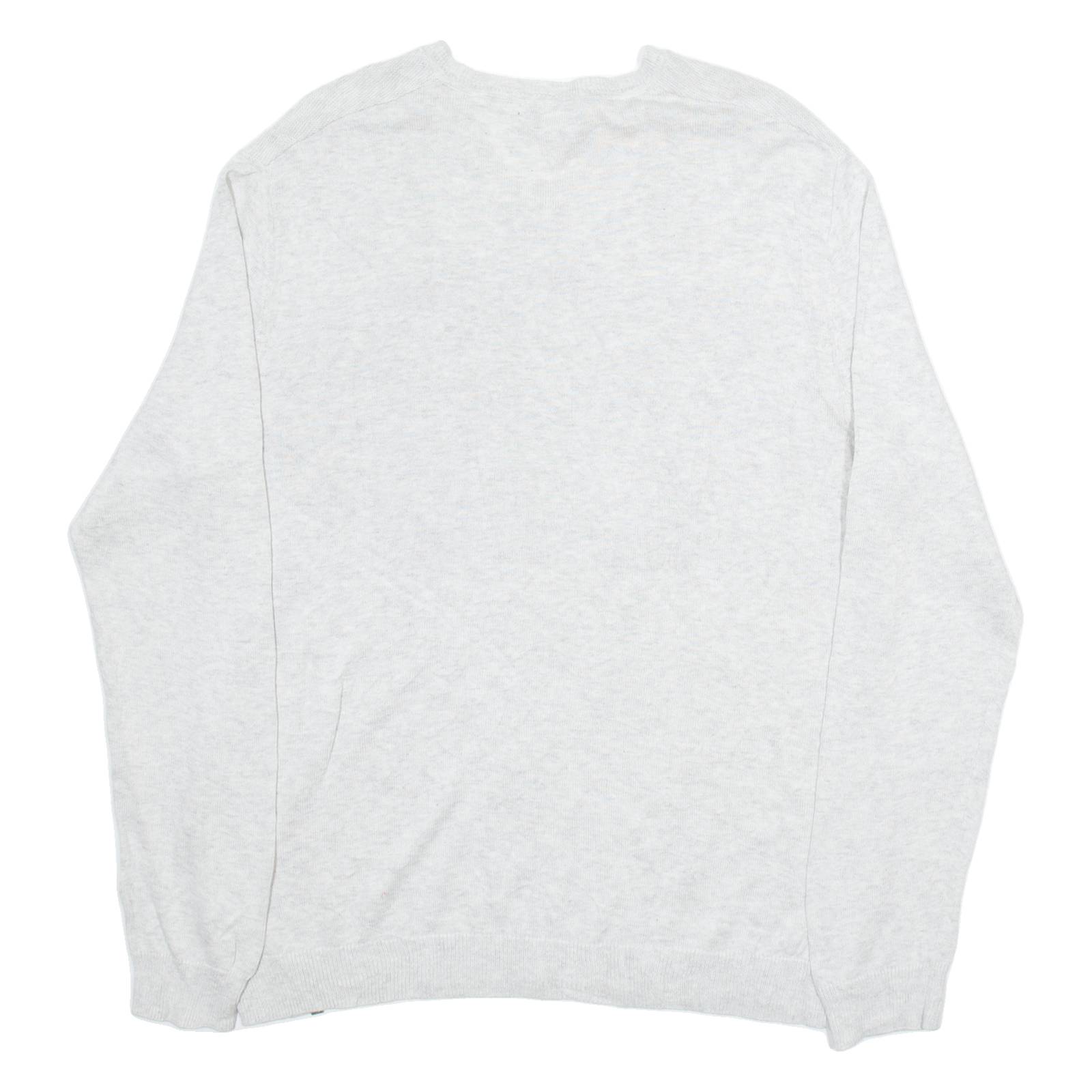 CALVIN KLEIN Mens Jumper Grey V-Neck Tight Knit M