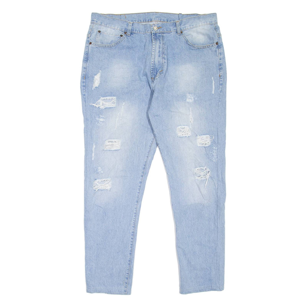 BRIOX Mens Jeans Blue Slim Tapered Stone Wash W40 L29