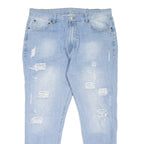 BRIOX Mens Jeans Blue Slim Tapered Stone Wash W40 L29