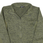 THE NORTH FACE Womens Green Polyester Blend Zip Jacket L Woven Heathered Outdoor